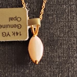 Beautiful white milky Opal necklace